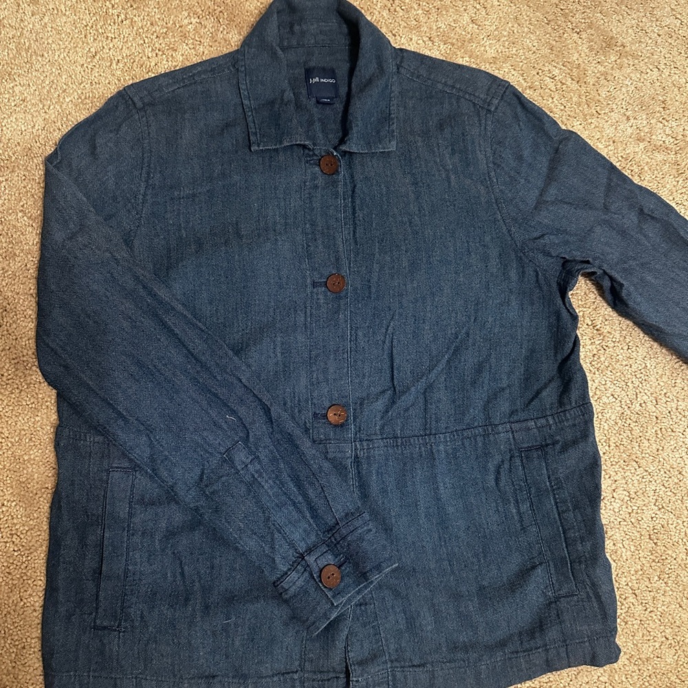 J.Jill Indigo Women’s Button Front Denim Jacket - XS
